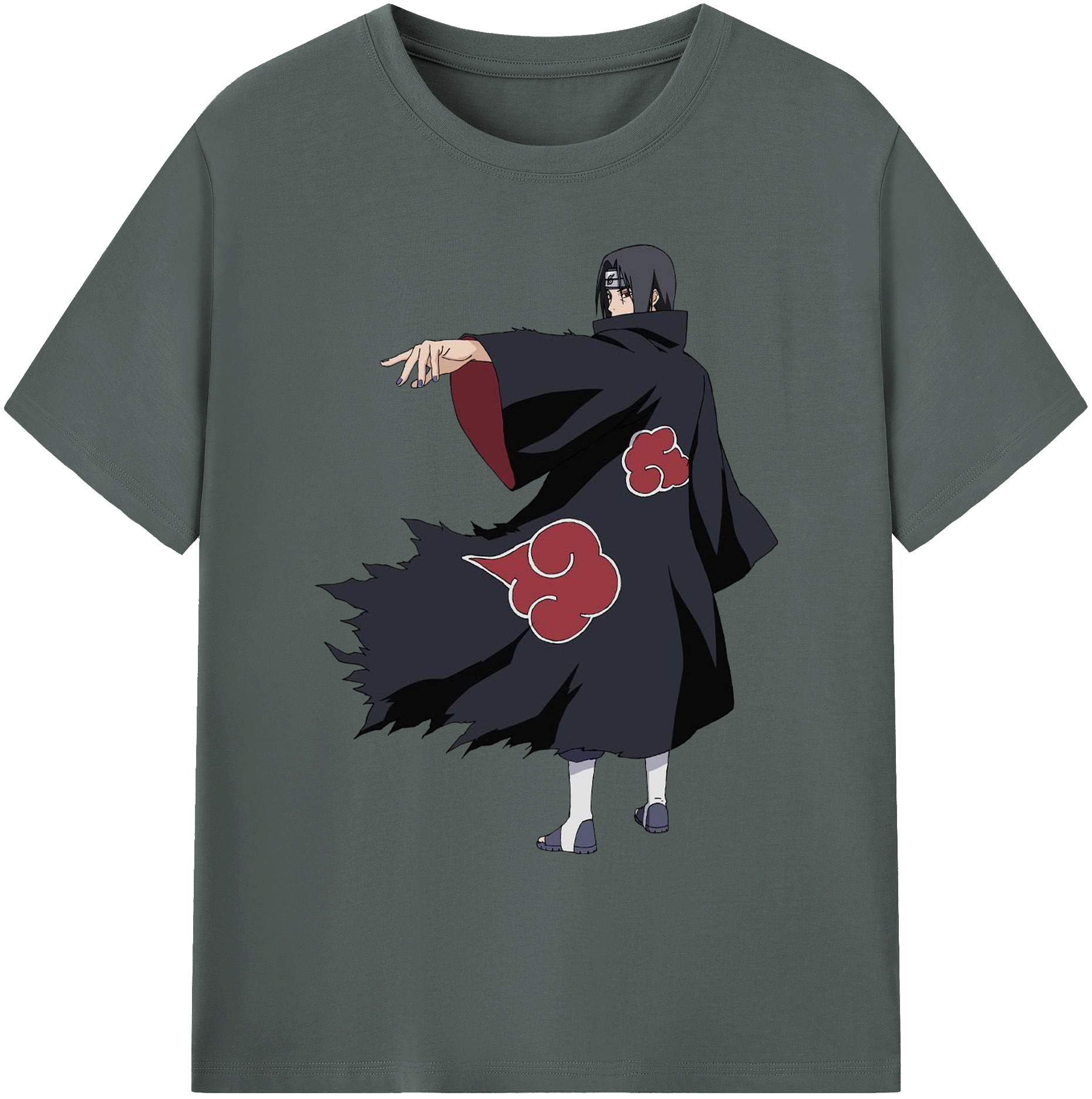 （画像用） NARUTO -ナルト- うちは イタチ Uchiha Itachi 綿100％ メンズ半袖Tシャツ｜肌触りやわらか＆通気性